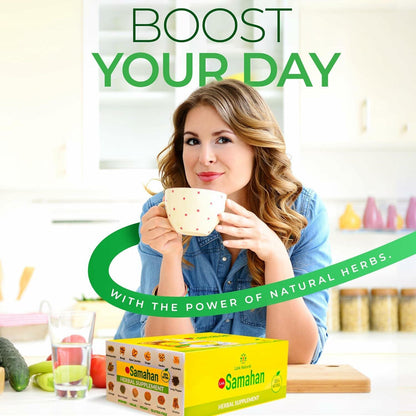 SAMAHAN Ayurvedic Herbal Tea Packets - Sri Lankan Ceylon Blend with 14 Natural Herbs Including Ginger, Black Pepper &amp; More, Herbal Tea Bags for Wellness, Relaxation &amp; Daily Comfort - 100 Count