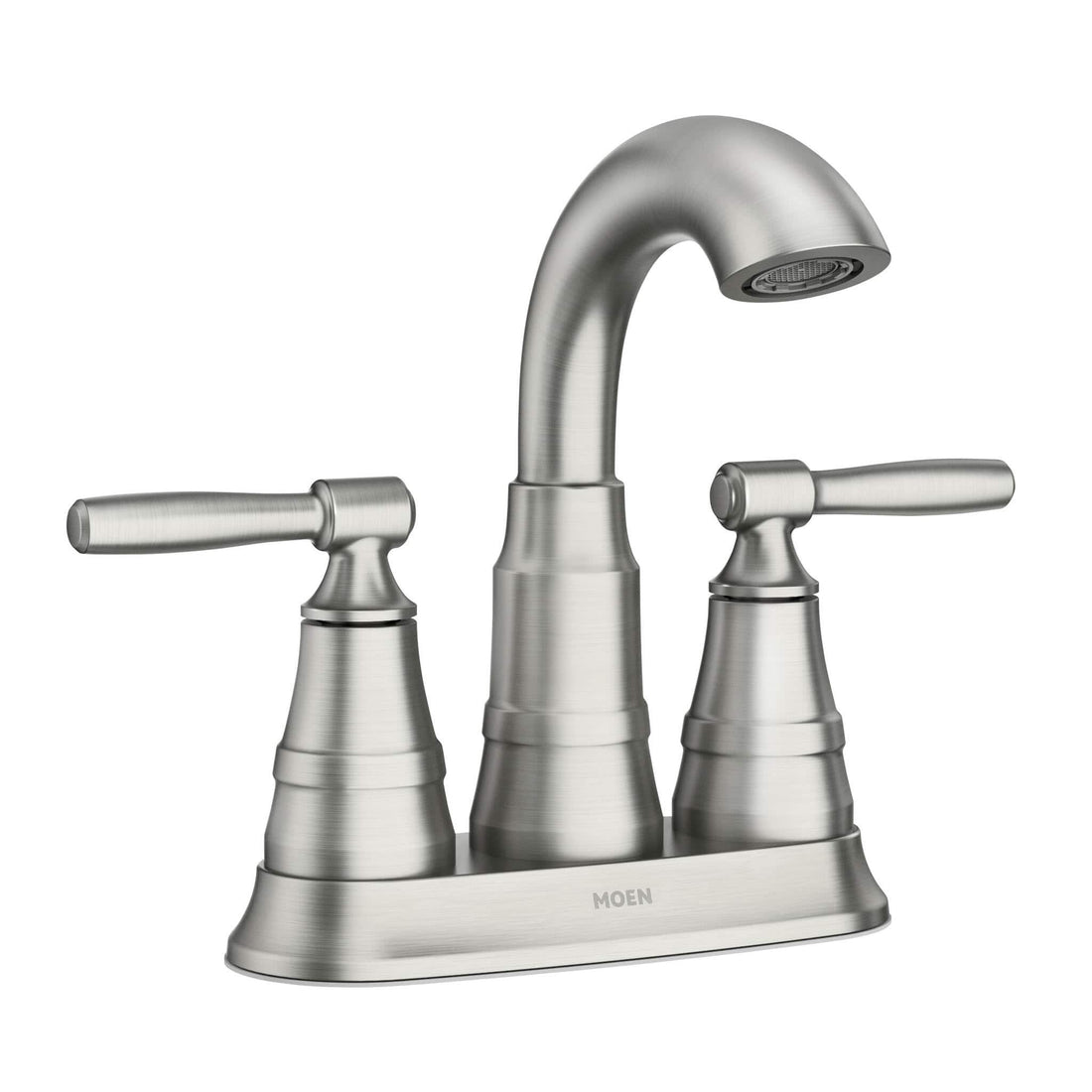 Moen Halle 84971SRN 4 in. Brushed Nickel 2-Handle Centerset Bathroom Faucet With Drain Assembly
